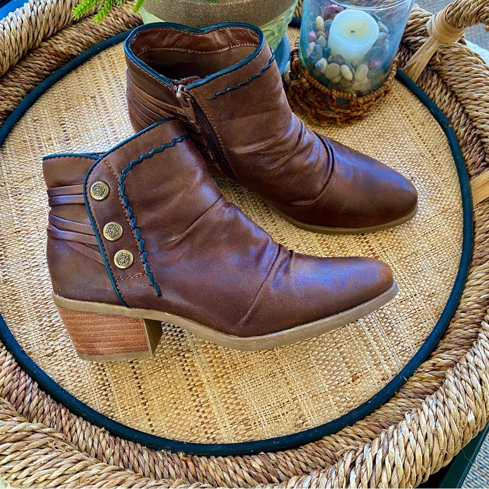BareTraps “Bethany” Brown Bootie